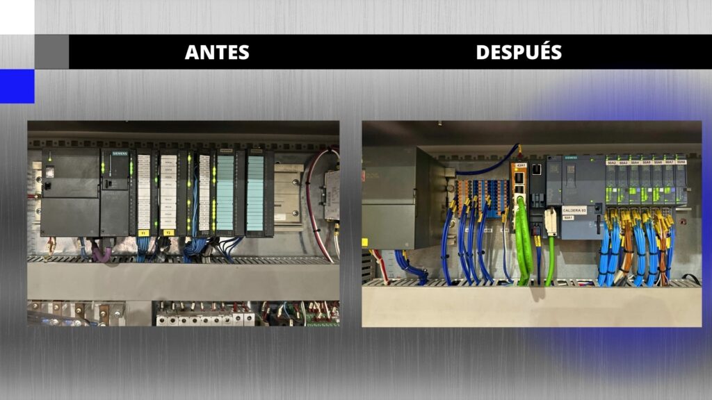 Sustitución del PLC. Antes y después.